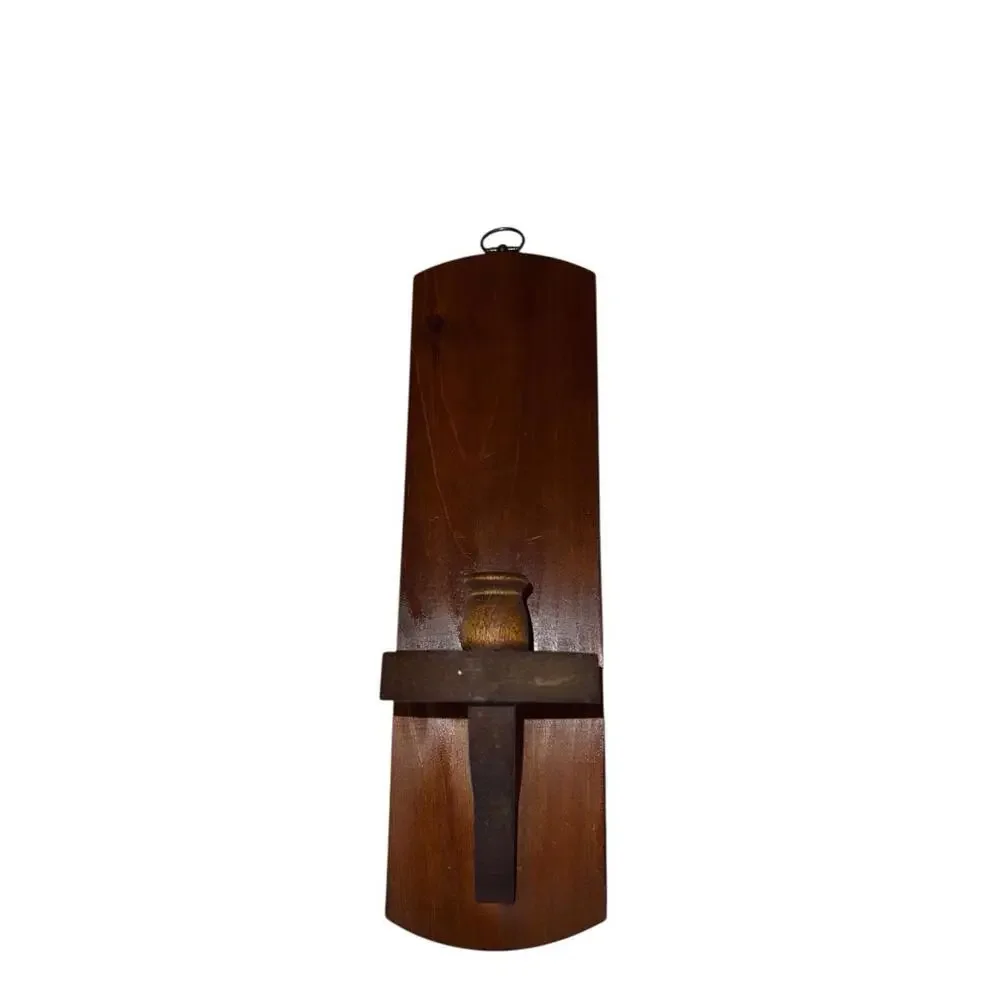 VTG 90's Wooden Wall Candle‎ Sconce Grandmacore Cottage Decor